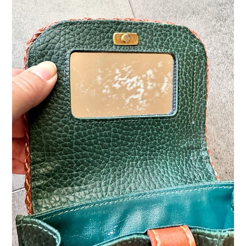 Dooney & Bourke Crossbody Bag All Weather Leather Green Tan Heritage minimalist - Picture 8 of 15